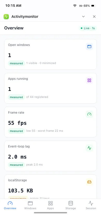 Activity Monitor on phone