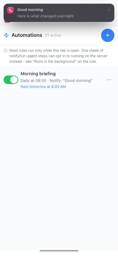 Automations on phone