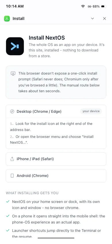 Install on phone