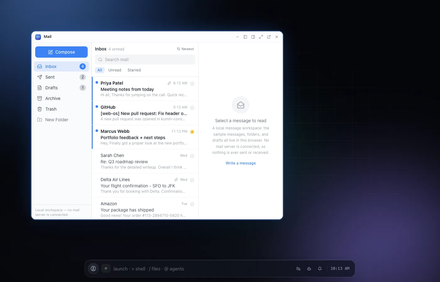 Mail screenshot