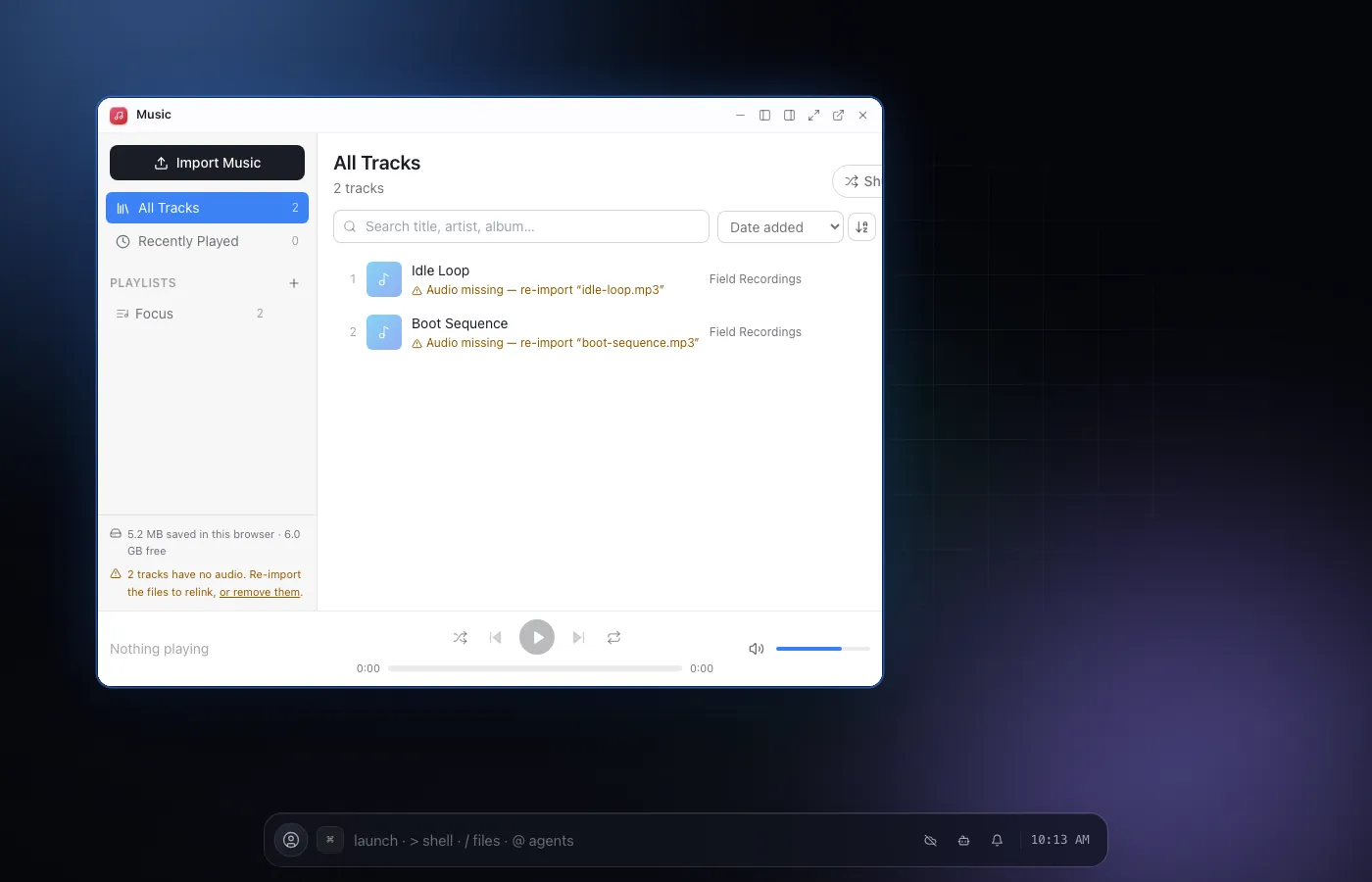 Music screenshot