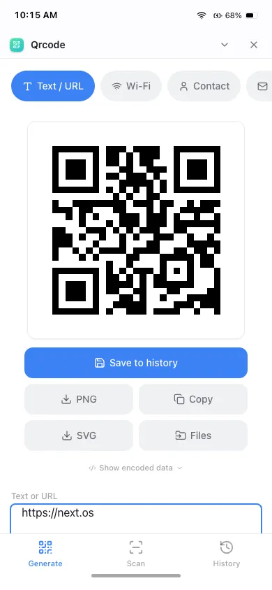 QR Code on phone