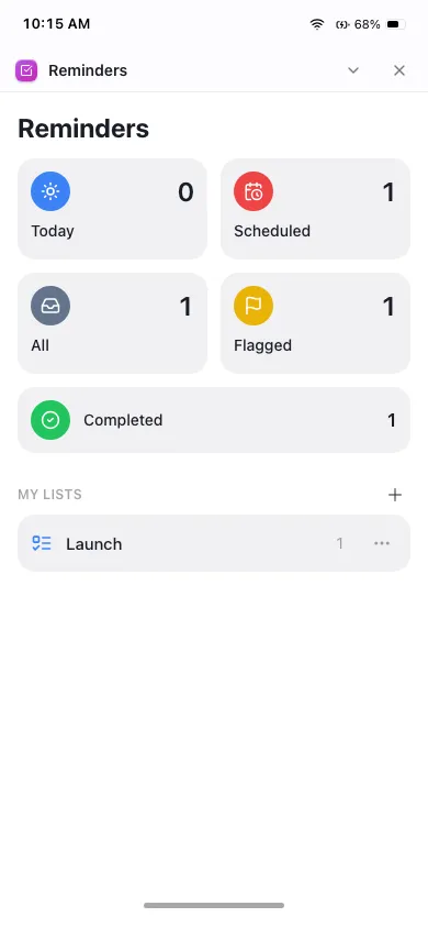 Reminders on phone