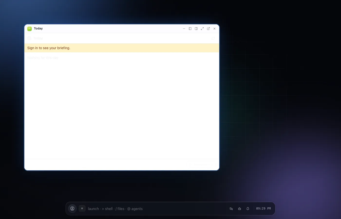 Today on desktop